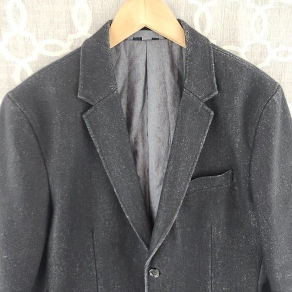 Vince. Wool Blend Black Distressed Men's Blazer 42 - Picture 3 of 12
